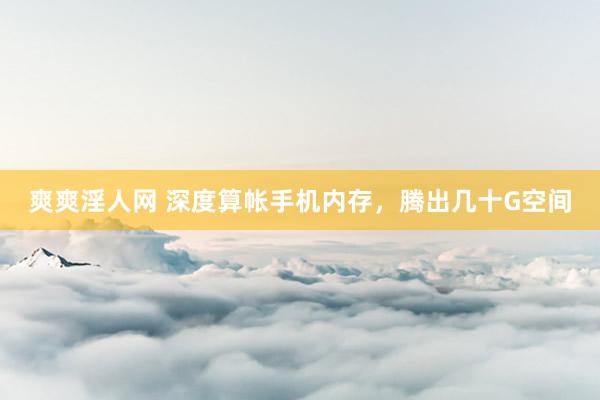 爽爽淫人网 深度算帐手机内存，腾出几十G空间