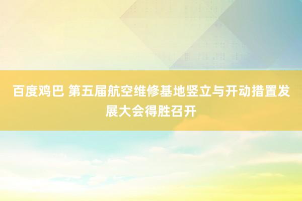 百度鸡巴 第五届航空维修基地竖立与开动措置发展大会得胜召开