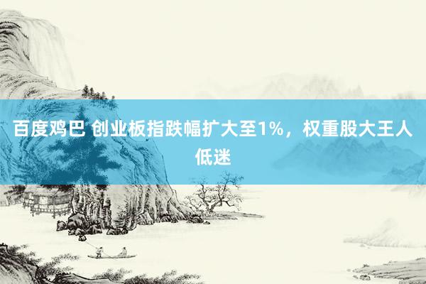 百度鸡巴 创业板指跌幅扩大至1%，权重股大王人低迷