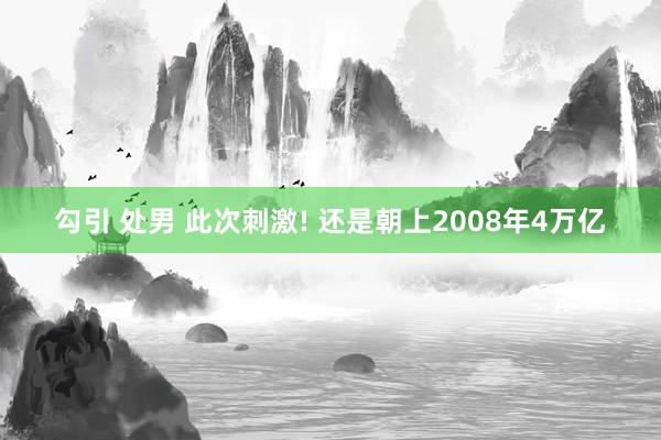 勾引 处男 此次刺激! 还是朝上2008年4万亿