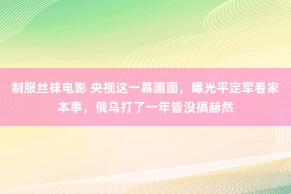 制服丝袜电影 央视这一幕画面，曝光平定军看家本事，俄乌打了一年皆没搞赫然