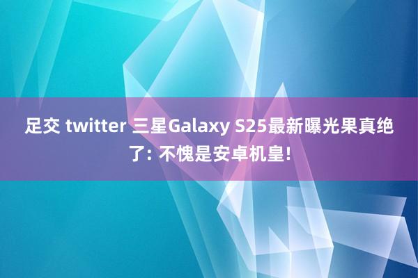 足交 twitter 三星Galaxy S25最新曝光果真绝了: 不愧是安卓机皇!