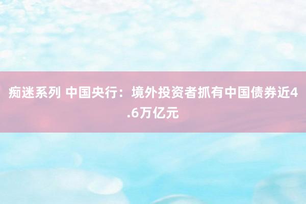 痴迷系列 中国央行：境外投资者抓有中国债券近4.6万亿元