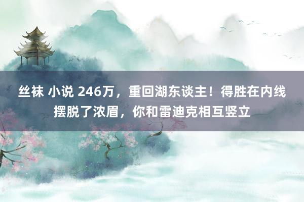 丝袜 小说 246万，重回湖东谈主！得胜在内线摆脱了浓眉，你和雷迪克相互竖立