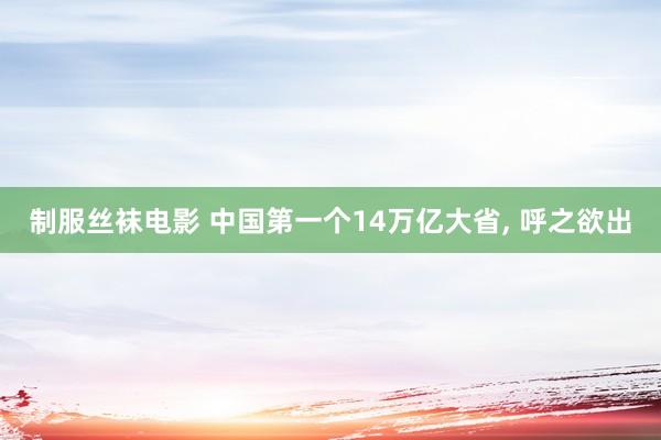 制服丝袜电影 中国第一个14万亿大省， 呼之欲出