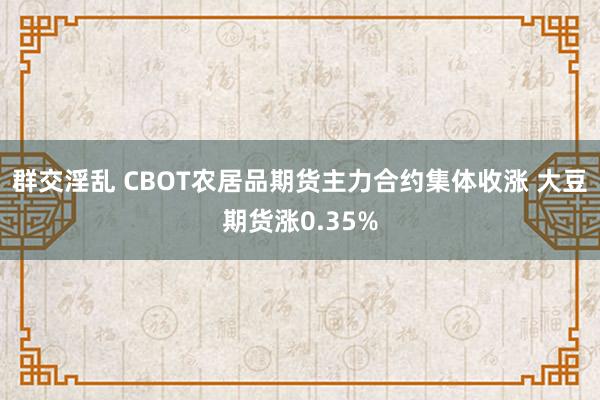 群交淫乱 CBOT农居品期货主力合约集体收涨 大豆期货涨0.35%