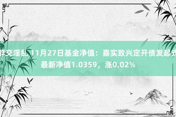 群交淫乱 11月27日基金净值：嘉实致兴定开债发起式最新净值1.0359，涨0.02%