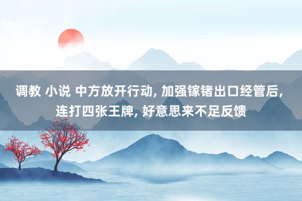 调教 小说 中方放开行动， 加强镓锗出口经管后， 连打四张王牌， 好意思来不足反馈