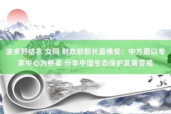 波多野结衣 女同 财政部部长蓝佛安：中方愿以专家中心为桥梁 分享中国生态保护发展警戒