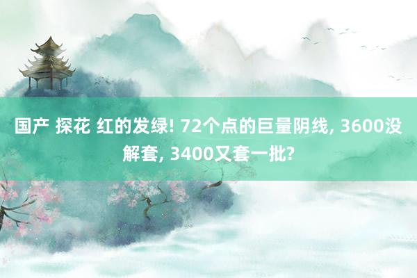 国产 探花 红的发绿! 72个点的巨量阴线， 3600没解套， 3400又套一批?