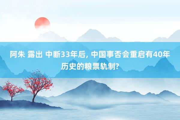 阿朱 露出 中断33年后， 中国事否会重启有40年历史的粮票轨制?