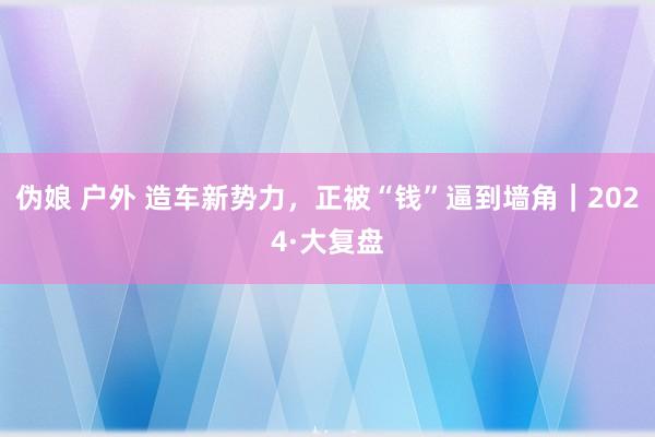 伪娘 户外 造车新势力，正被“钱”逼到墙角｜2024·大复盘