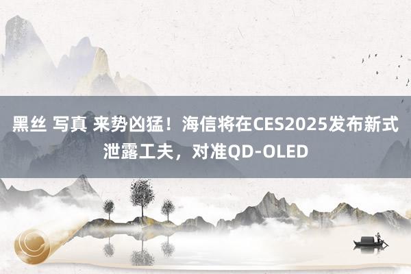 黑丝 写真 来势凶猛！海信将在CES2025发布新式泄露工夫，对准QD-OLED